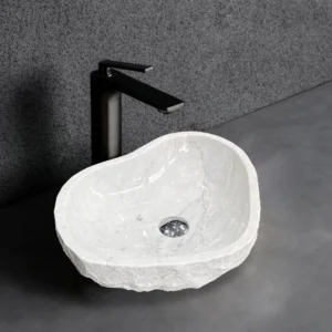 Bianco Carrara Natural surface heart-shaped basin
