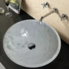 Bianco Carrara round basin