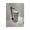 White Carrara Slotted cylindrical basin