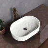 Bianco Carrara oval basin