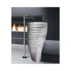 White Carrara spiral column basin