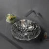 Tree Black round basin