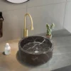 Goldenbrown Flat Base Basin
