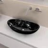 black jade oval basin