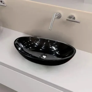 black jade oval basin