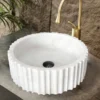 Guangxi white Grooved Flat Base Basin