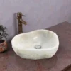 Guangxi White Natural surface heart-shaped basin