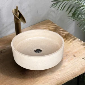 Crema Marfil Flat Base Basin-1