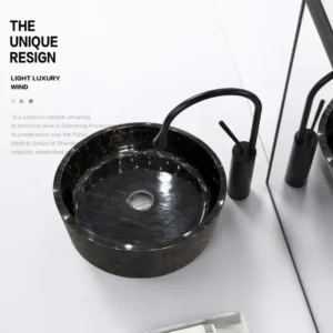 Nebula Black Flat Base Basin