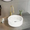 Crystal wood graingrooved flat base basin