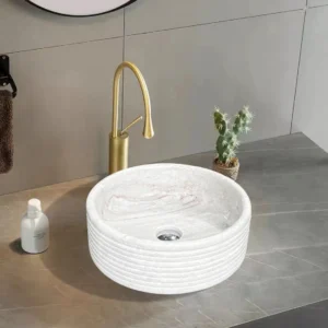Crystal wood graingrooved flat base basin