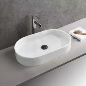 Crystal White oval basin