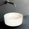 Travertine Flat Base Basin