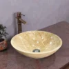 Emperador Light round basin