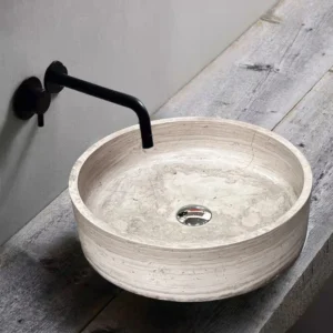 Grey Wood Grain Flat Base Basin-1