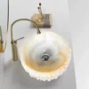 Jade grooved flat base basin