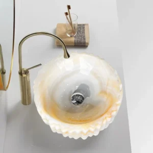 Jade grooved flat base basin