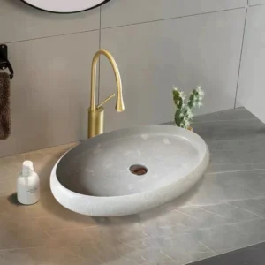 Grey Green sandstone oval basin