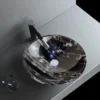 Silver White Dragon round basin