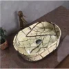 RAINFOREST GREEN oval basin