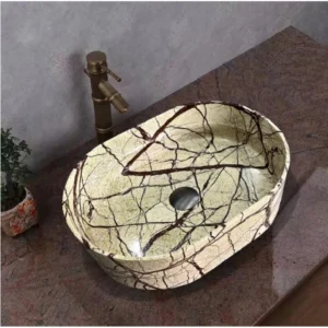 RAINFOREST GREEN oval basin
