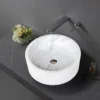 Snow White grooved flat base basin