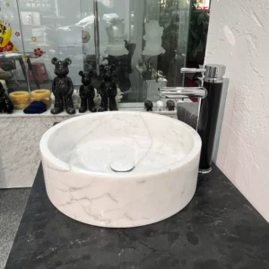 Snowflake white Flat Base Basin-2