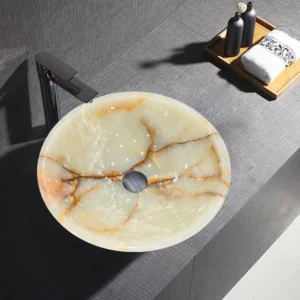 Green Onyx round basin