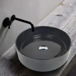 Black Marquina Flat Base Basin-2