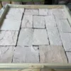 Handcrafted squarish sandstone wall cladding