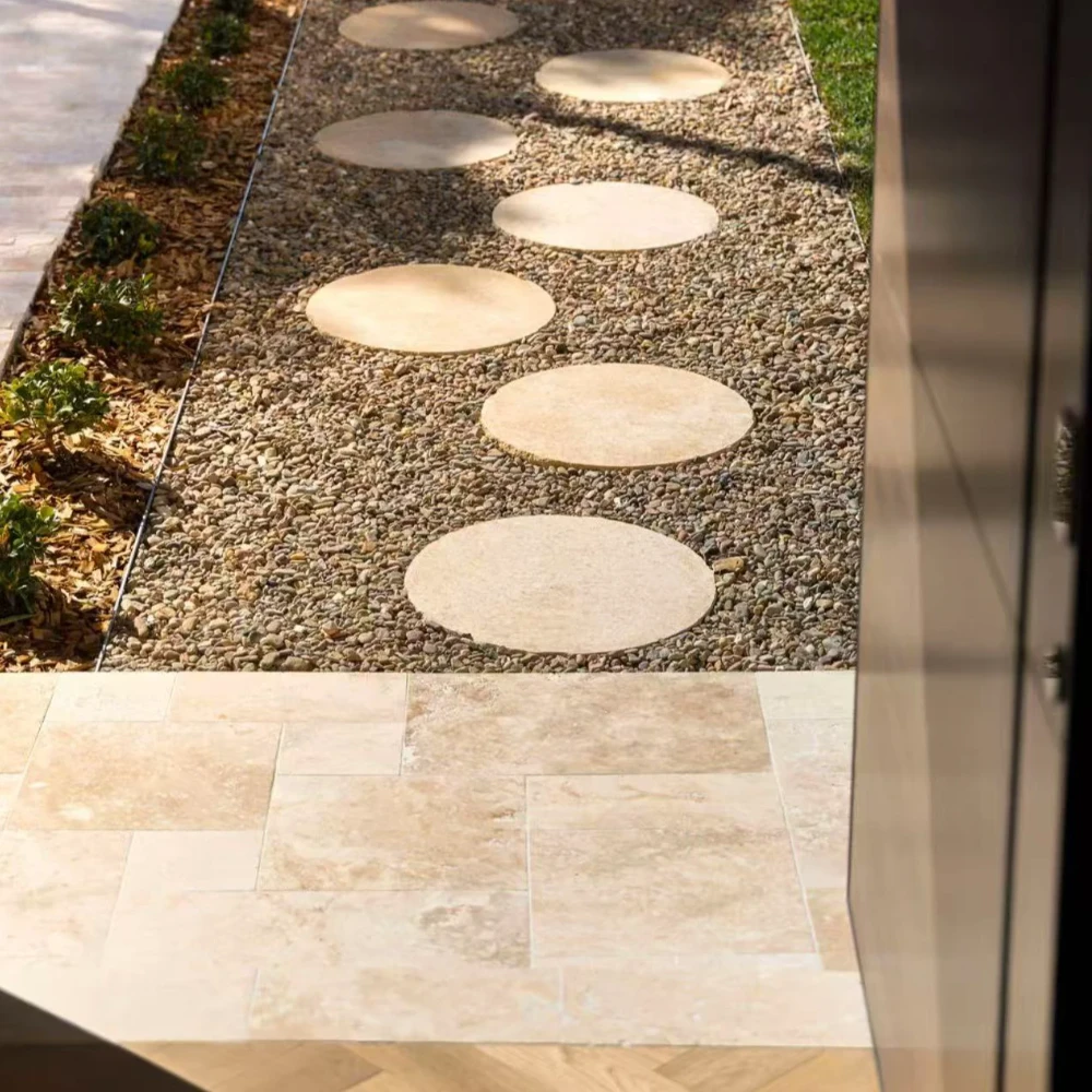 Siena limestone step stone 400X1200X30mm